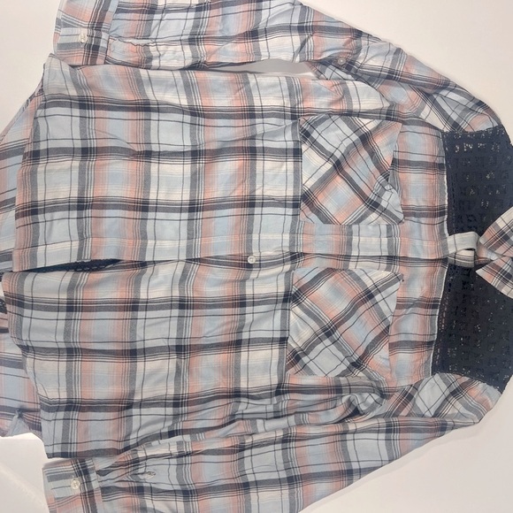 Lace Detail Button Up Shirt main image 0